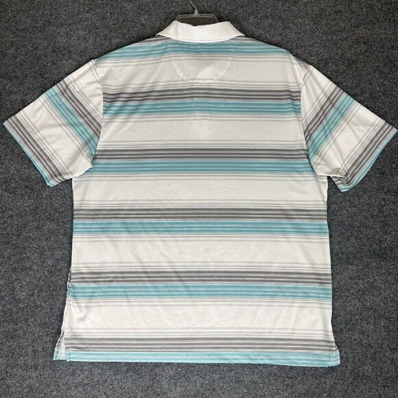 Ben Hogan‎ Shirt Mens Large White Blue Golf Polo Performance Short Sleeve Adult​ - Picture 5 of 7